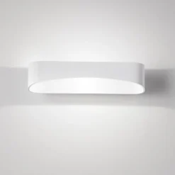 Applique Da Parete-IsyLuce Applique led drappo bianco 36w 4000k design moderna