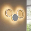 Applique Da Parete-Ondaluce Applique led 3000k ap pois silver design moderna