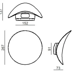 Applique Da Parete-Linea Light Applique led 3000k bianca alba