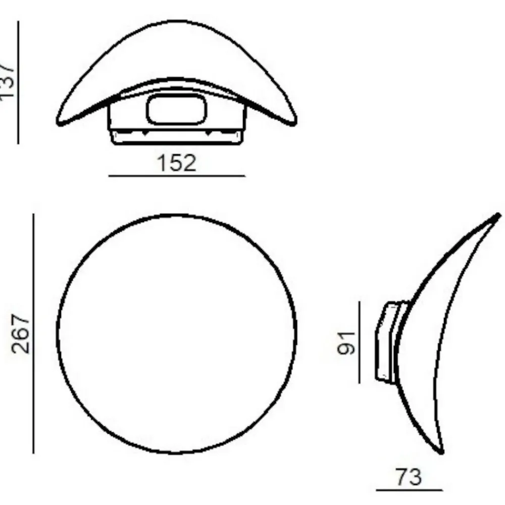 Applique Da Parete-Linea Light Applique led 3000k bianca alba