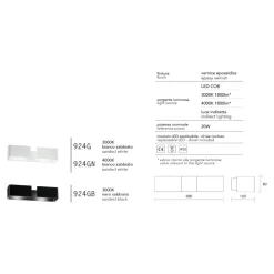 Applique Da Parete-IsyLuce Applique led 3000k design moderno nero