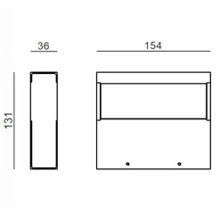 Applique Da Parete-Linea Light Applique led 3000k grigia regolo