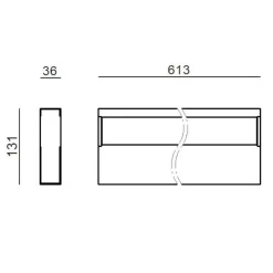 Applique Da Parete-Linea Light Applique led 3000k regolo bianca mono emissione