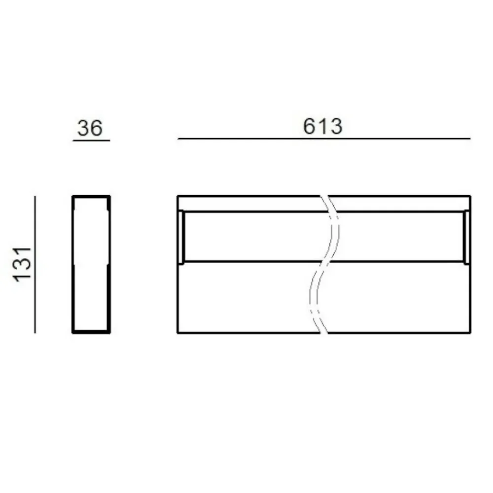 Applique Da Parete-Linea Light Applique led 3000k regolo bianca mono emissione