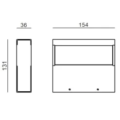 Applique Da Parete-Linea Light Applique led 3000k regolo biemissione antracite