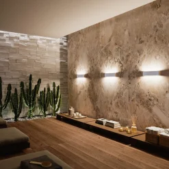 Applique Da Parete-Linea Light Applique led 3000k moderna bianca satori 86cm