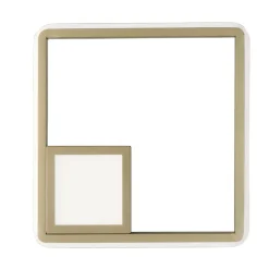Applique Da Parete-Ondaluce Applique led 3000k ap dowel oro quadrata design moderna