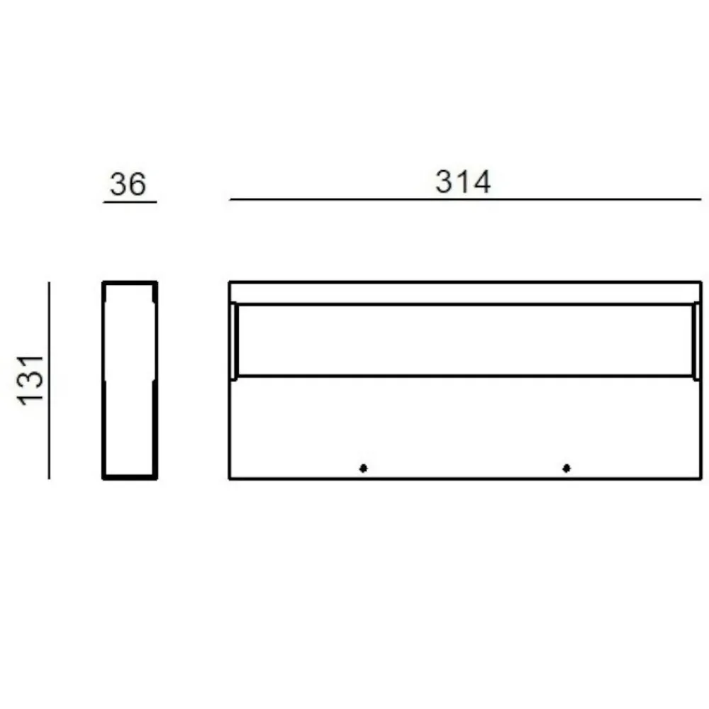Applique Da Parete-Linea Light Applique led 3000k regolo antracite 31cm
