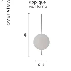 Applique Da Parete-Ondaluce Applique led 3000k 16w nera ap james design moderna