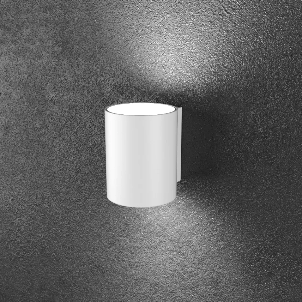 Applique Da Parete-Top Light Applique led 2 luci metallo bianco moderna per interni