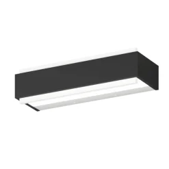 Applique Da Parete-Top Light Applique led nera bios dm rettangolare