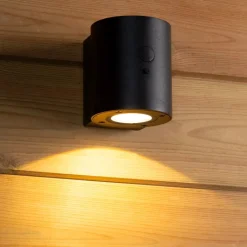 Applique Da Esterno-Selezionato da Mazzolaluce Applique led nero da esterno con luce solare movimento crepuscolare ip65