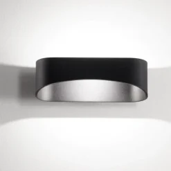 Applique Da Parete-IsyLuce Applique led nero 20w 3000k design moderna