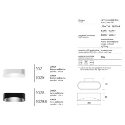 Applique Da Parete-IsyLuce Applique led nero 20w 3000k design moderna