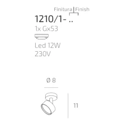 Applique Da Parete-Top Light Applique led orientabile a parete rotonda sabbia