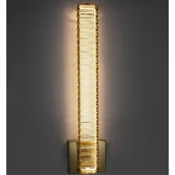 Applique Da Parete-Selezionato da Mazzolaluce Applique led oro di cristallo stile per soggiorno