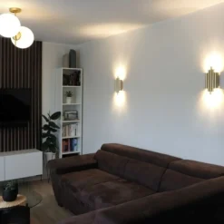 Applique Da Parete-Selezionato da Mazzolaluce Applique led oro 21w 3000k design moderna per salotto