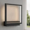 Applique Da Parete-Selezionato da Mazzolaluce Applique led quadrato 18w 3000k nero moderna design