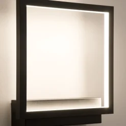 Applique Da Parete-Selezionato da Mazzolaluce Applique led quadrato 18w 3000k nero moderna design