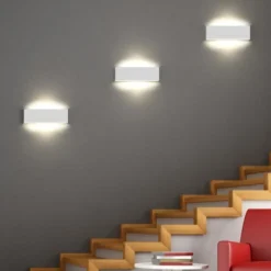 Applique Da Parete-Selezionato da Mazzolaluce Applique led rettangolare bianca 18w 3000k design moderna