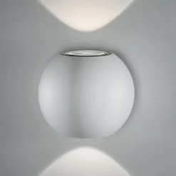Applique Da Parete-Vivida International Applique led sfera bianca biemissione 3w 3000k 4000k dimmerabile vivida sky fall