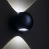 Applique Da Parete-Vivida International Applique led vivida sky fall lens nera doppia luce 3w 3000k dimmerabile