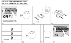 Applique Da Parete-Vivida International Applique led vivida sky fall lens nera doppia luce 3w 3000k dimmerabile