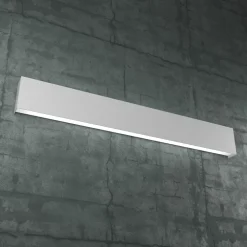 Applique Da Parete-Top Light Applique led 80w da parete grigio rettangolare