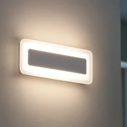 Applique Da Parete-Linea Light Applique led 14w 3000k antille s design moderna cromo