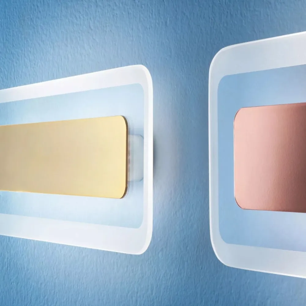 Applique Da Parete-Linea Light Applique led 14w 3000k antille s design moderna cromo