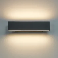 Applique Da Parete-Selezionato da Mazzolaluce Applique led 12w 3000k antracite design moderna rettangolare