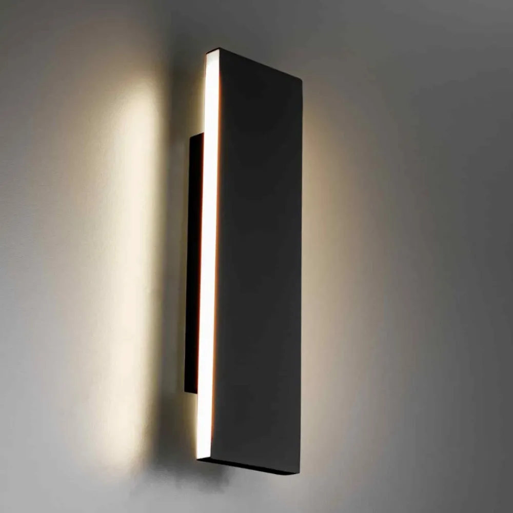 Applique Da Parete-Selezionato da Mazzolaluce Applique led 12w 3000k antracite design moderna rettangolare