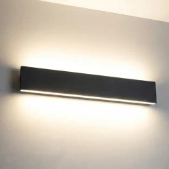 Applique Da Parete-Selezionato da Mazzolaluce Applique led 18w 3000k antracite moderno rettangolare