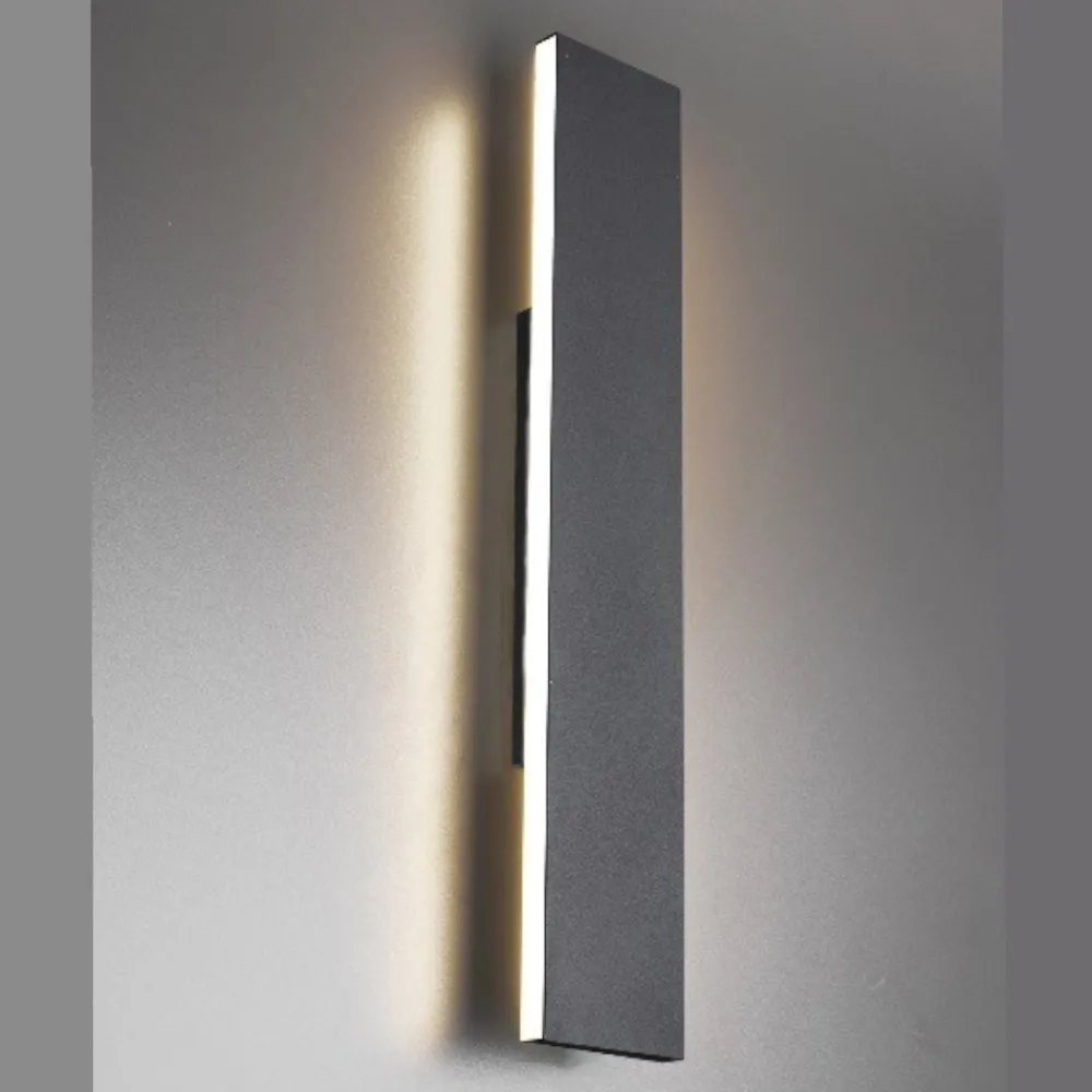 Applique Da Parete-Selezionato da Mazzolaluce Applique led 18w 3000k antracite moderno rettangolare