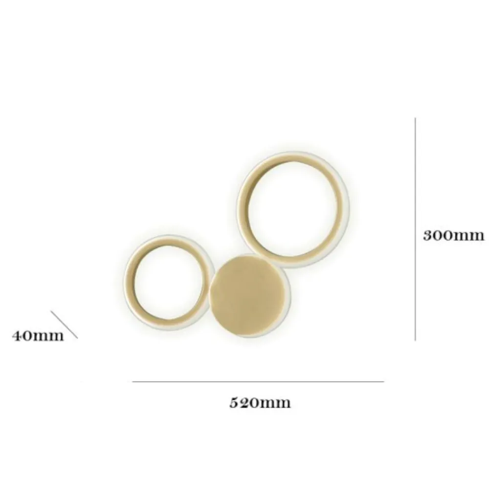 Applique Da Parete-Ondaluce Applique led 20w 4000k ap pois oro design moderna