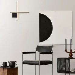 Applique Da Parete-Selezionato da Mazzolaluce Applique led 15w 2700k bacchette nero design moderno