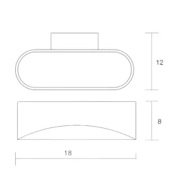 Applique Da Parete-IsyLuce Applique led 10w 3000k bianca design moderna
