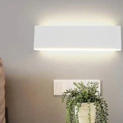 Applique Da Parete-Selezionato da Mazzolaluce Applique led 12w 3000k bianca moderna rettangolare