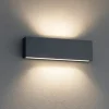 Applique Da Parete-Linea Light Applique led 19w 3000k bi emissione box w2 cemento