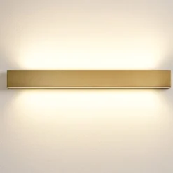 Applique Da Parete-Linea Light Applique led 41w 3000k bi emissione box w2 ottone
