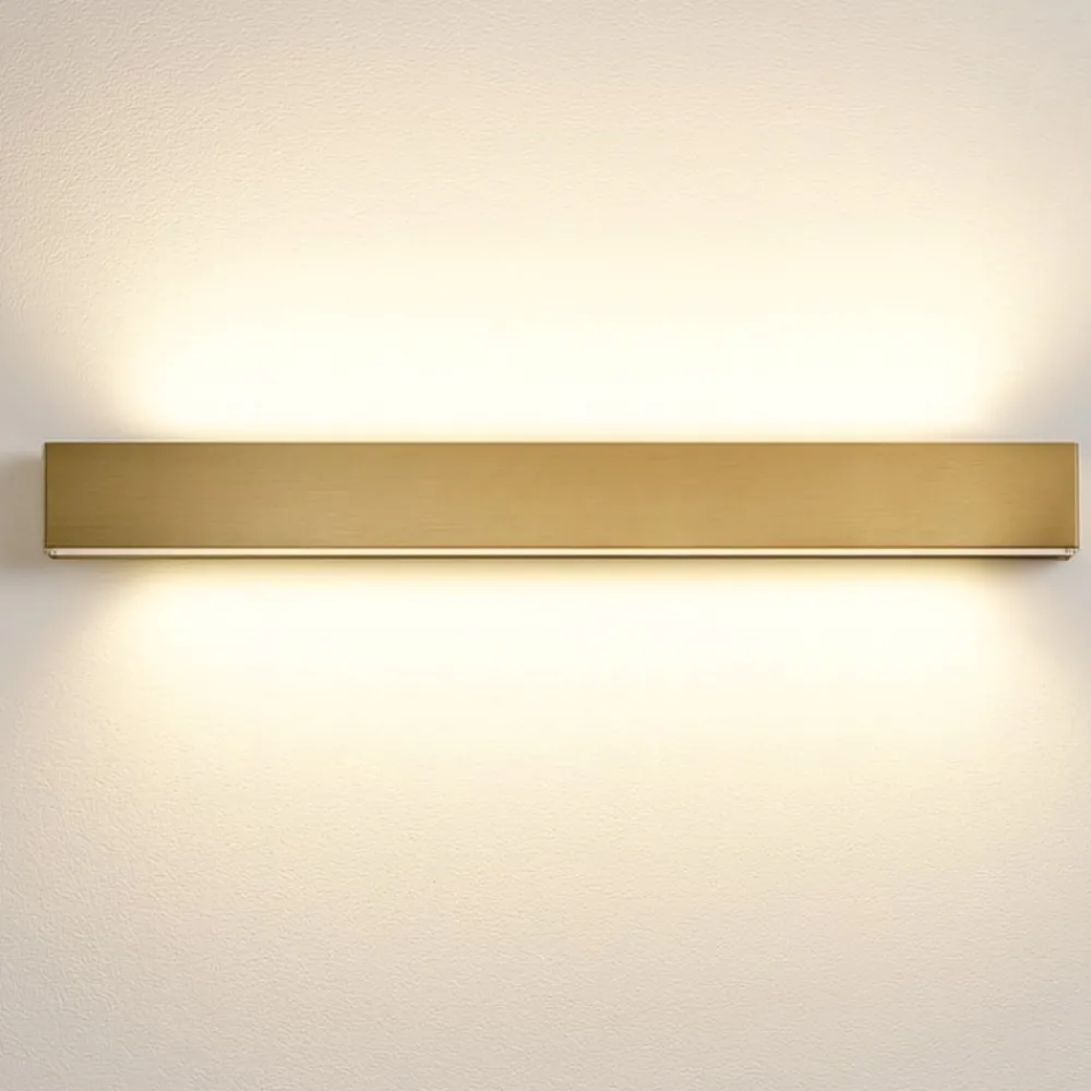 Applique Da Parete-Linea Light Applique led 41w 3000k bi emissione box w2 ottone