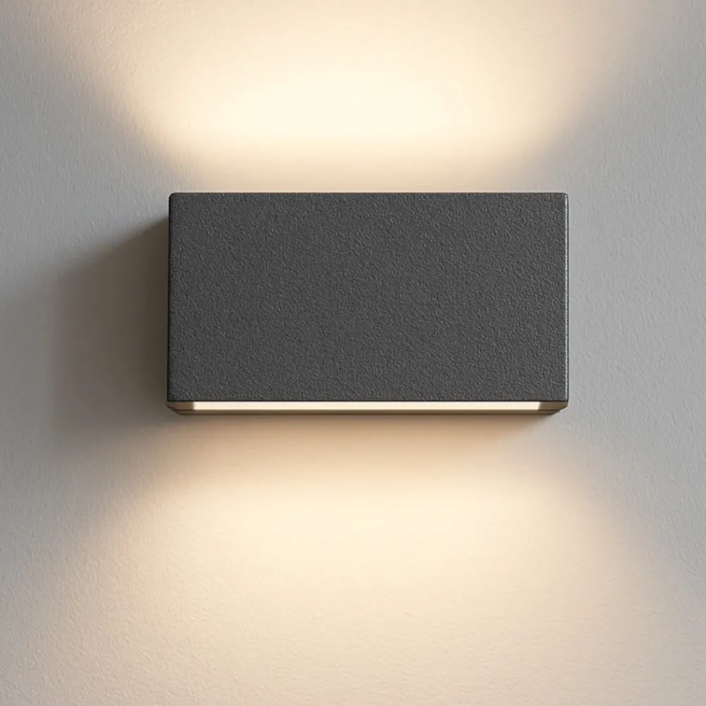 Applique Da Parete-Linea Light Applique led 10w 2700k bi emissione box w2 cemento