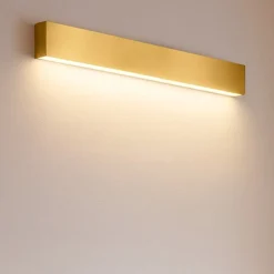 Applique Da Parete-Linea Light Applique led 28w 3000k bi emissione box w2 ottone