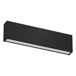Applique Da Parete-Linea Light Applique led 19w 2700k bi emissione nero box w2