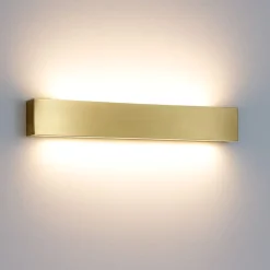 Applique Da Parete-Linea Light Applique led 19w 2700k bi emissione ottone box w2