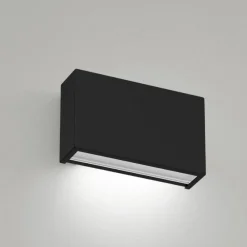Applique Da Parete-Linea Light Applique led 6w 2700k box w1 nero mono emissione