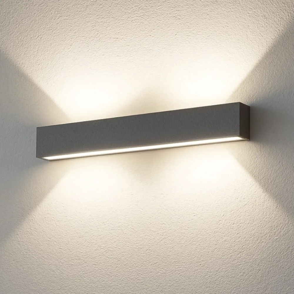 Applique Da Parete-Linea Light Applique led 41w 2700k cemento box w2 bi emissione