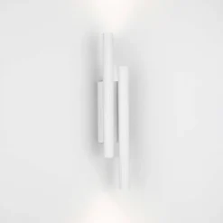 Applique Da Parete-Selezionato da Mazzolaluce Applique led 15w 3000k cilindri rigati bianchi