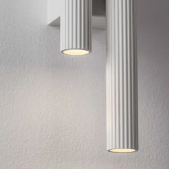 Applique Da Parete-Selezionato da Mazzolaluce Applique led 15w 3000k cilindri rigati bianchi