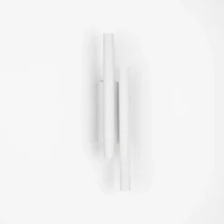 Applique Da Parete-Selezionato da Mazzolaluce Applique led 15w 3000k cilindri rigati bianchi